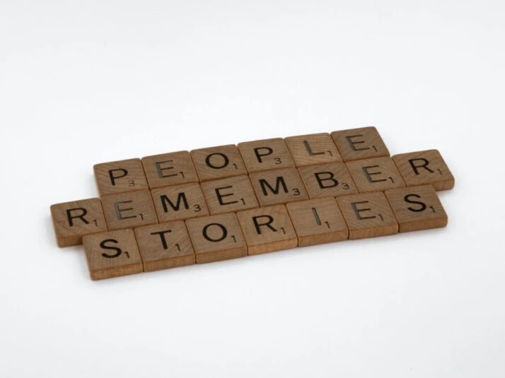 brown wooden blocks on white surface that spells