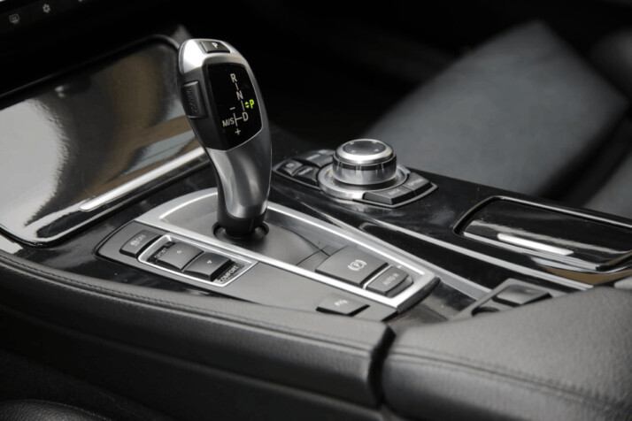 An automatic gear shift in a BMW also sporting electronic parking brake.