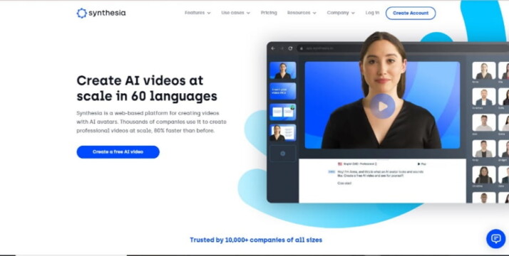 Synthesia.io screengrab.