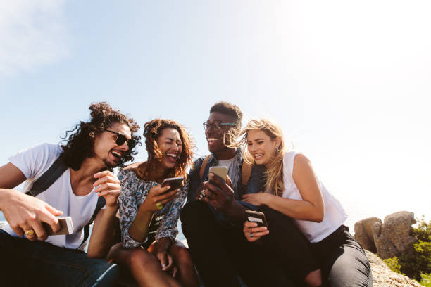 Group of people having fun on their holidays picture 