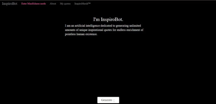 Inspirobot screenshot
