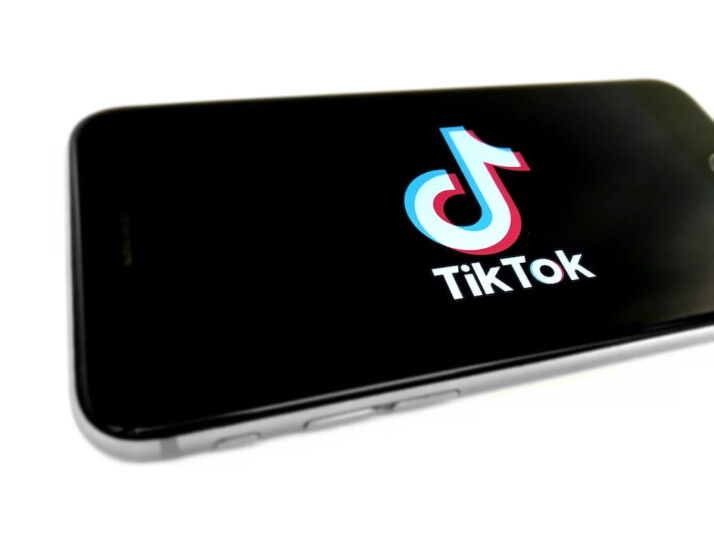 Smartphone displaying the TikTok logo.