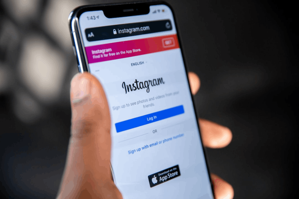 person holding black samsung android smartphone displaying Instagram webpage