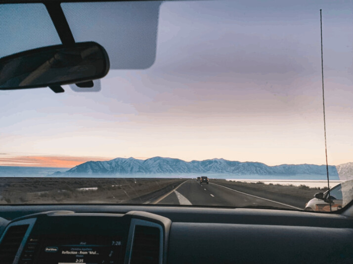 An image of a car on the road during daytime