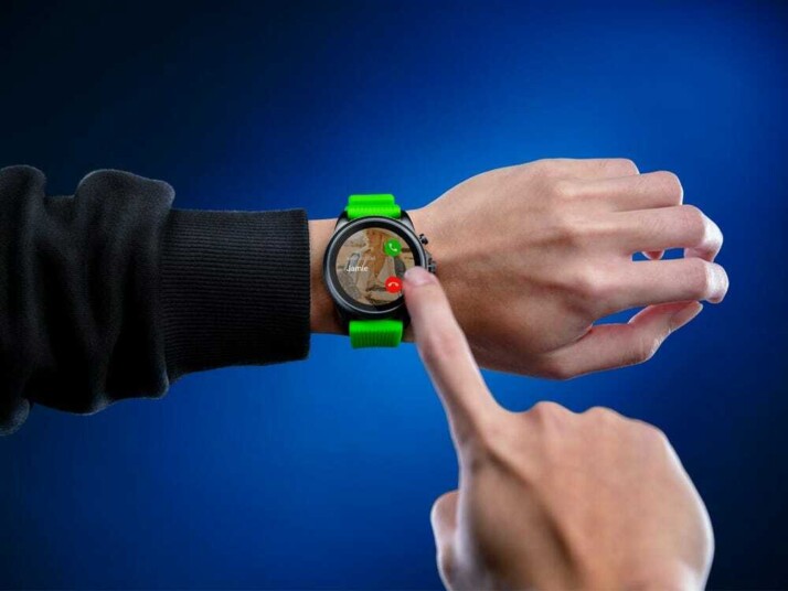 A person wearing and using the Razer x Fossil Gen 6 Smartwatch — Wildest CES 2022 products