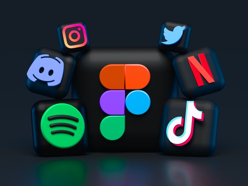 A vector of various social media platforms and apps.
