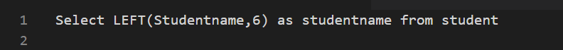 The second command for fetching the first 6 characters of a string