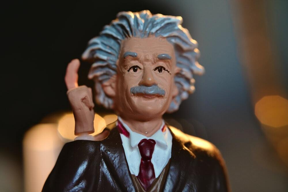 Albert Einstein figurine.