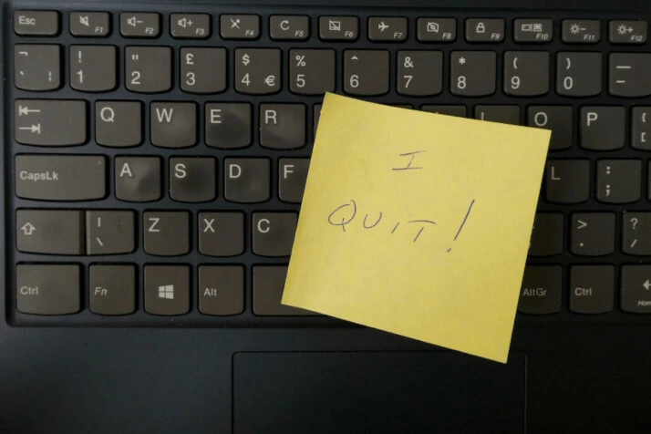 Yellow Paper on Laptop
